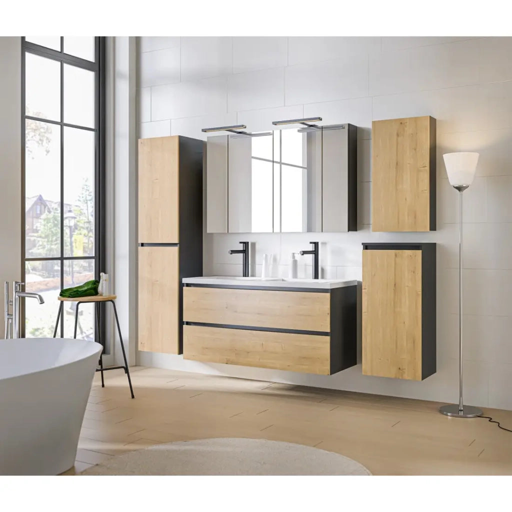 Colonna di stoccaggio TAMO - 1 porta - Colore grigio antracite - L40 × P16 × H75 cm - Da appendere
