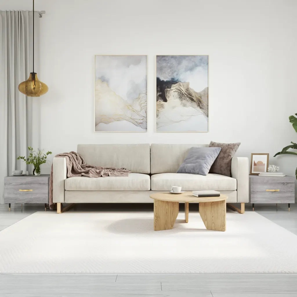 2 pz Tavolini salotto | Tavolino da caff¨¨ | Tavolino da Soggiorno Grigio Sonoma 50x50x40cm Legno Multistrato