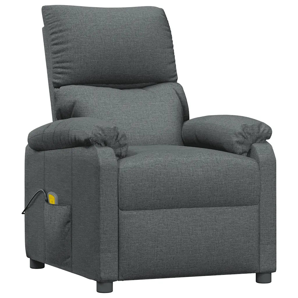 Poltrona Massaggiante Reclinabile Grigio Scuro in Tessuto cod mxl 32128