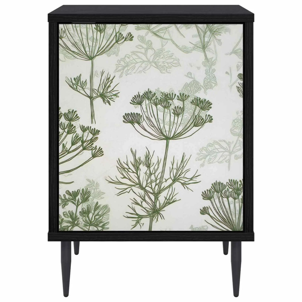 Armadio da Notte GOTHA 2 pz Rovere Nero 36 x 33 x 51 cm 8007268