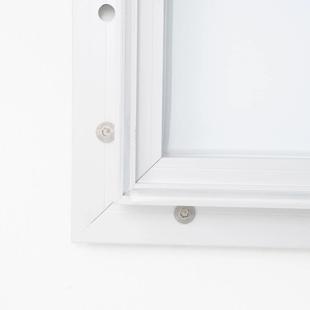 Bacheca da Esterno con Apertura a Ribalta 102,5x106,7x4,7 cm in Alluminio Grigio Chiaro