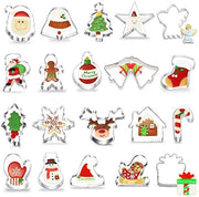 Set di stampi per biscotti a forma di stella, 20 pezzi, stampi per biscotti in acciaio inossidabile, stampi per biscotti, stampi per biscotti per torte tematiche, decorazione per torte, biscotti, accessori da cucina