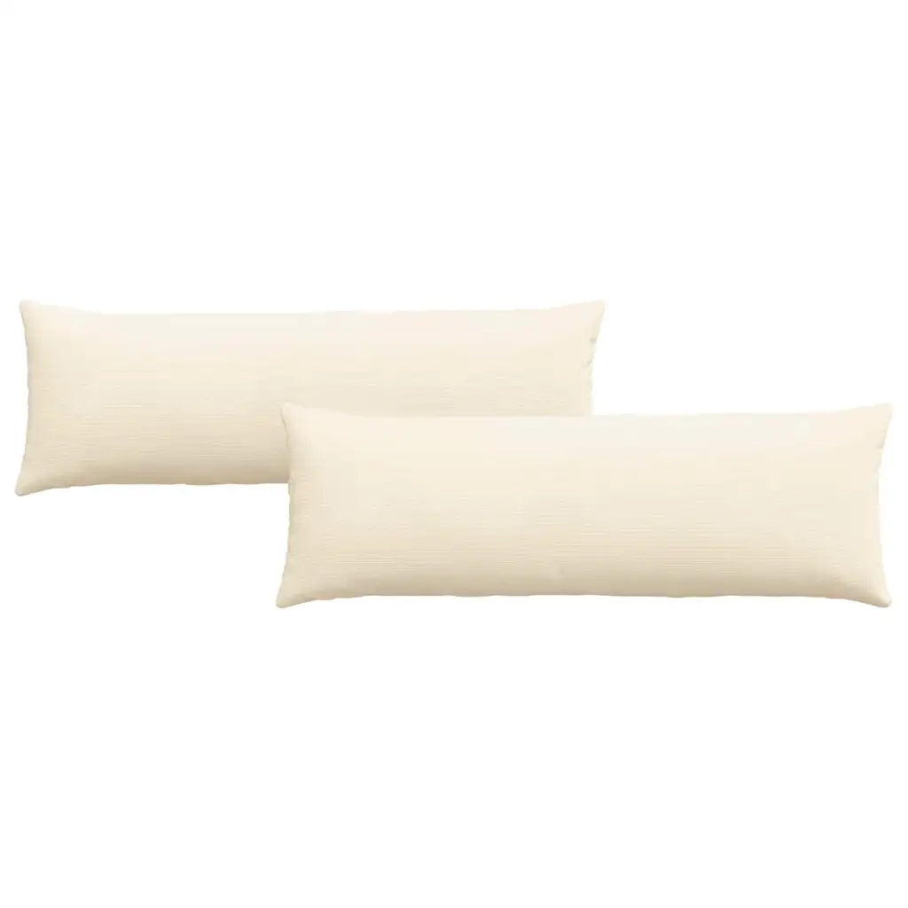 Cuscini da Divano 2 pz | Cuscini per sedie Crema 120 x 40 cm Tessuto in Cords