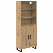 Credenza 2 pz | Madia | Buffet da pranzo | Armadio da pranzo Rovere artigianale Legno multistrato