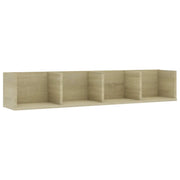 Scaffale Porta CD Parete | Mensola sospesa Rovere Sonoma 100x18x18 cm Multistrato