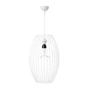Lampada a sospensione Reyna in metallo bianco