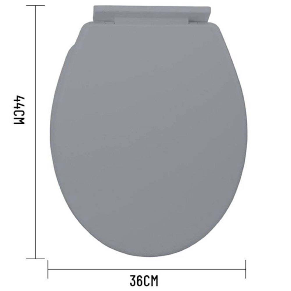 Trade Shop - Copriwater Universale Standard In Plastica Super Resistente 44x36cm Color Grigio -