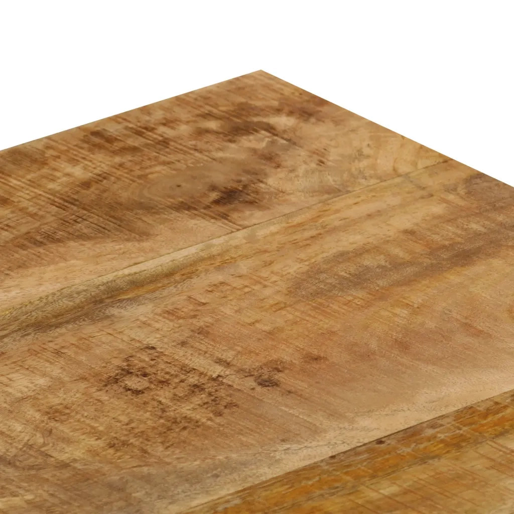 Tavolino da Salotto-Tavolino da soggiorno-Tavolo 100x50x35 cm Legno Massello Mango e Acciaio 642995