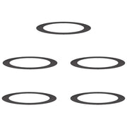 adatto per Anelli d'Albero Piatto 5 pz Nero ?90 / 120 cm Acciaio CFW4956426