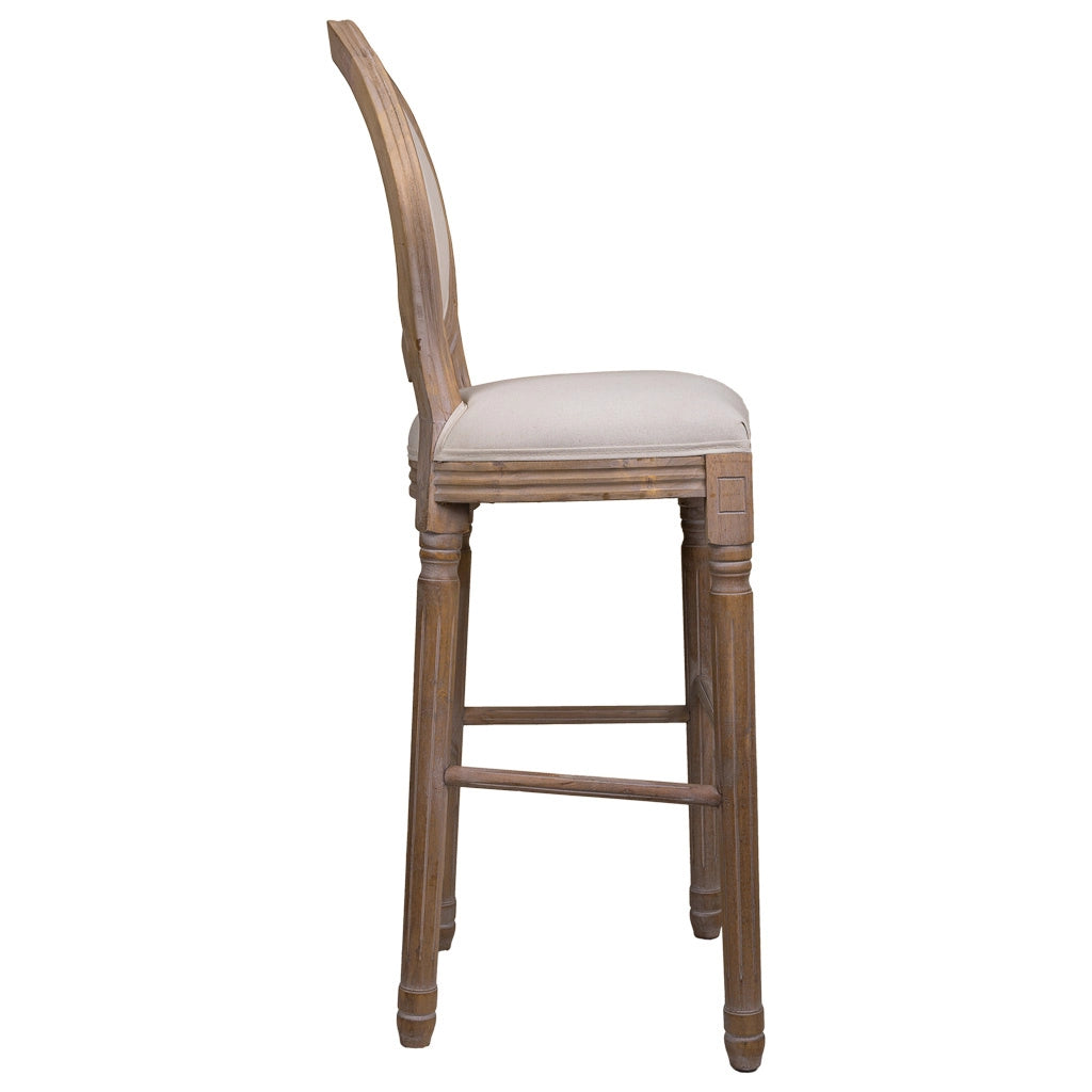 Sgabello in legno panna52x46x116h