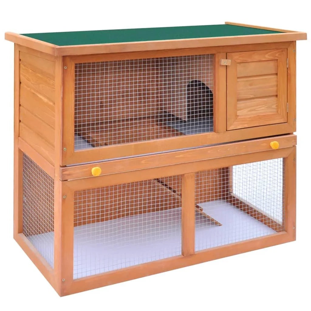 Gabbia/recinto da esterno 90 x 45 x 80 cm per piccoli animali 1 porta in legno 02_0000618