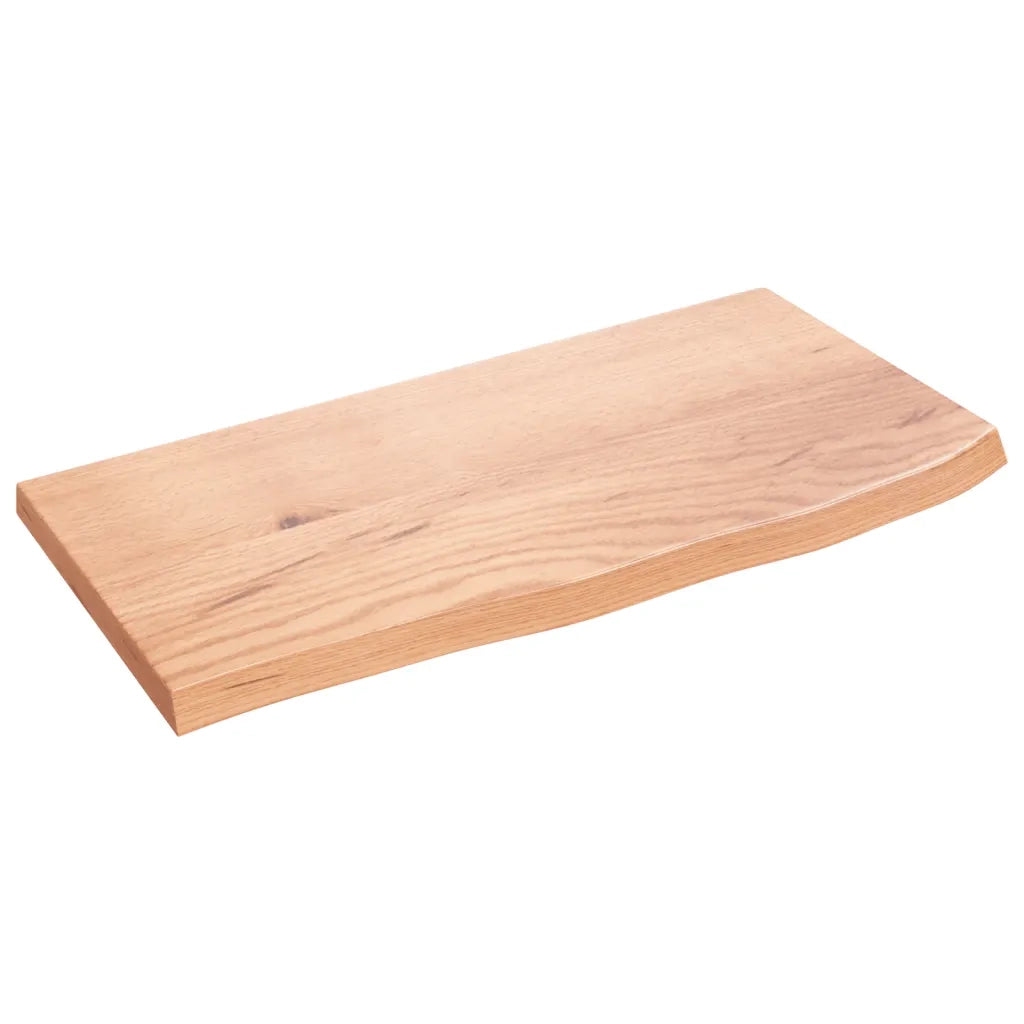 Piano Bagno Marrone Chiaro 60x30x2 cm Legno Massello Trattato 3156101