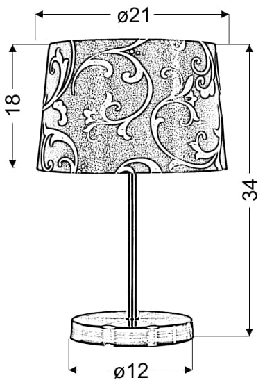 Lampada da tavolo Candellux Arosa 41-55873 cromo blu