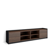 Mobile TV Soggiorno, 207x50x37 cm, Per TV fino a 80", Mobile Soggiorno, Rovere scuro e Nero