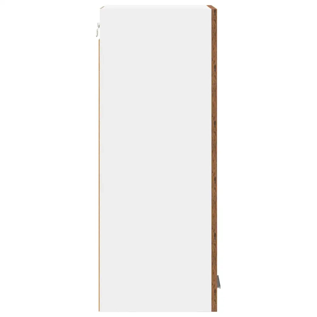 Armadio pensile con porta Legno Antico e Bianco 30 x 31 x 80 cm 884254