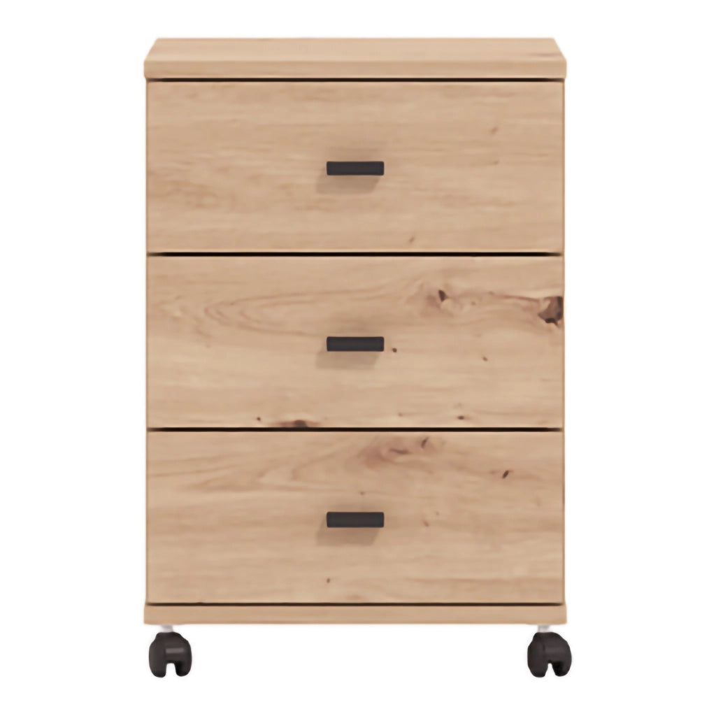 Kaza, Cassettiera 3 Cassetti, 39x35x56h cm Marrone Rovere Nodi