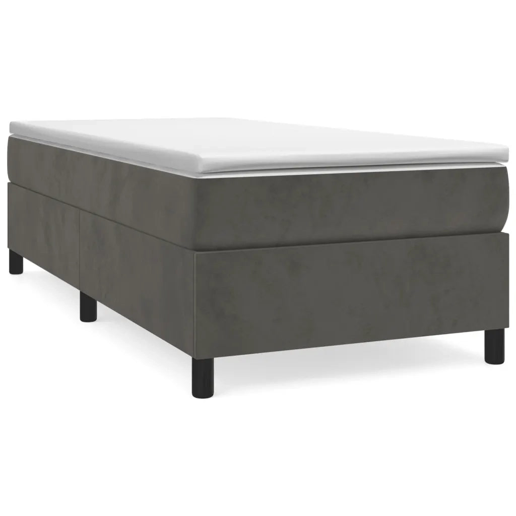 Giroletto senza Materasso Grigio Scuro 80x200 cm Velluto