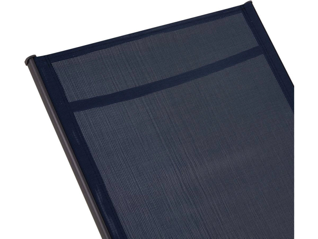Set di 2 lettini prendisole in metallo "Farniente" - Blu notte