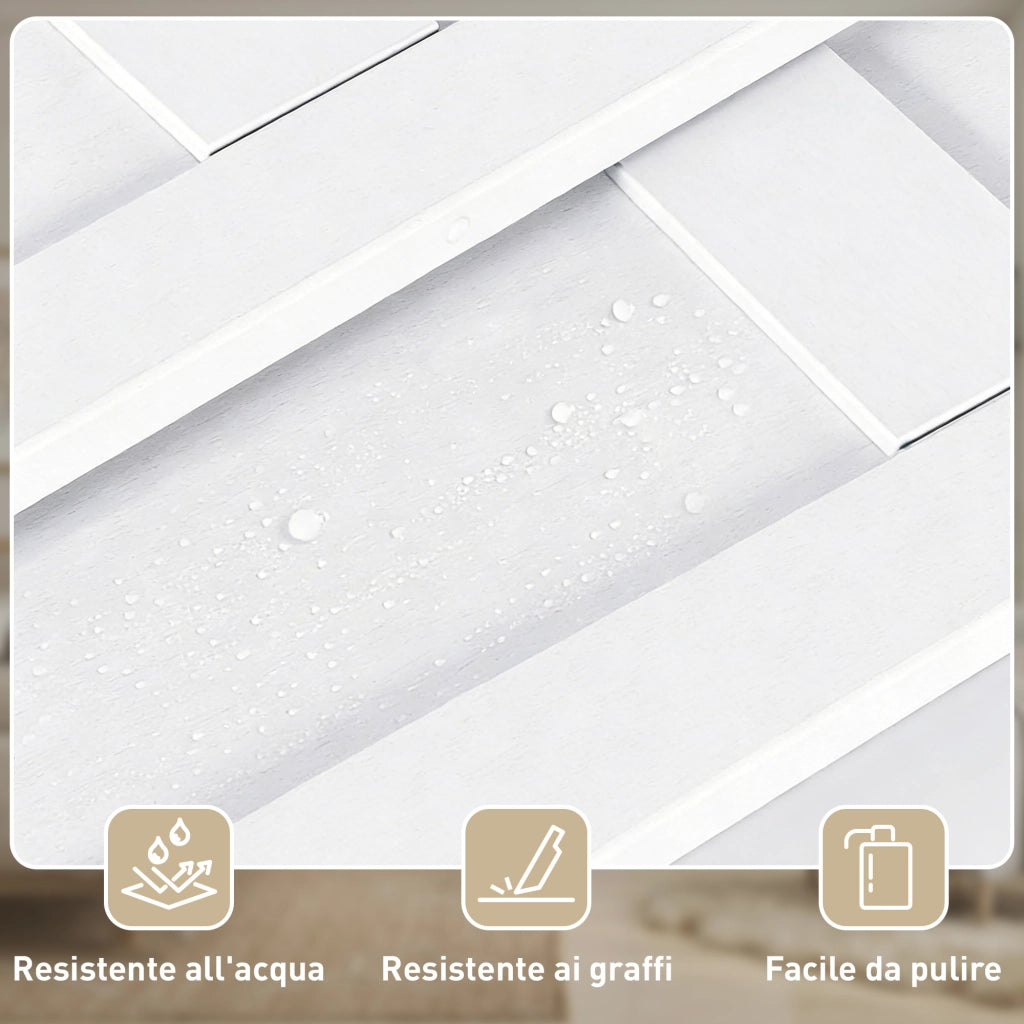 Porta 71x213cm, Stile Rustico, Kit Montaggio, Maniglia, Bianco Effetto Legno.