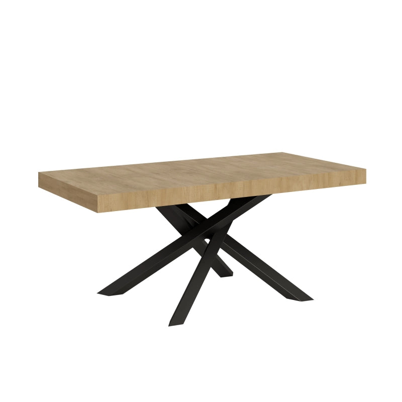Tavolo allungabile 90x180/440 cm Volantis telaio Antracite - Quercia Natura