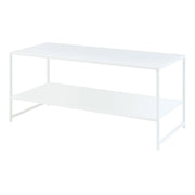 Tavolino/consolle/tavolino laterale per soggiorno acciaio 102 x 43 x 46 cm bianco opaco 03_0010780