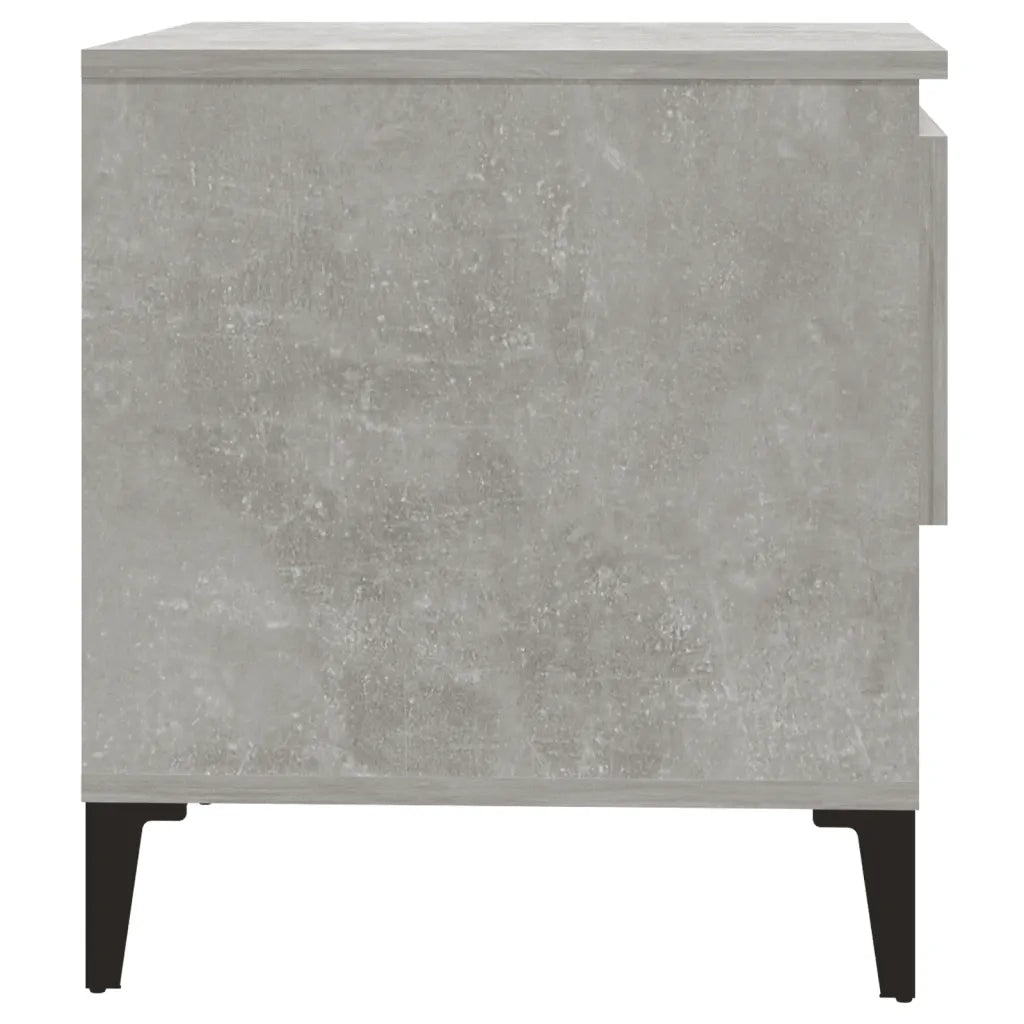 Tavolino Grigio Cemento 50x46x50 cm in Legno Multistrato 819556