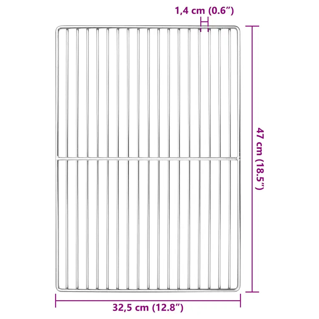 Griglia Argento 47 x 32,5 cm Acciaio inossidabile CFW7454947