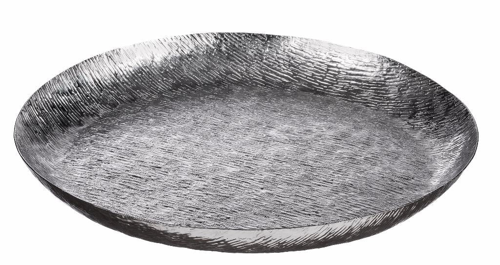 Vassoio piatto centrotavola tondo decorativo in metallo 58 cm
