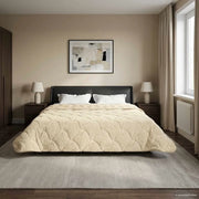 Duvet Invernale Crema 200 x 220 cm Microfibra e Fleece Teddy 42026369