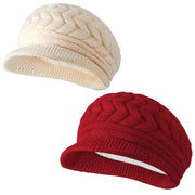 Set di guanti da sci per donne a doppia manica con rivestimento in pelo finto, bordo impermeabile, imitazione piuma, aperto e caldo, rosso e beige