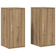 Scarpiere 2 pz | Mobile per scarpe Rovere Artigianale 32x35x70 cm in Truciolato
