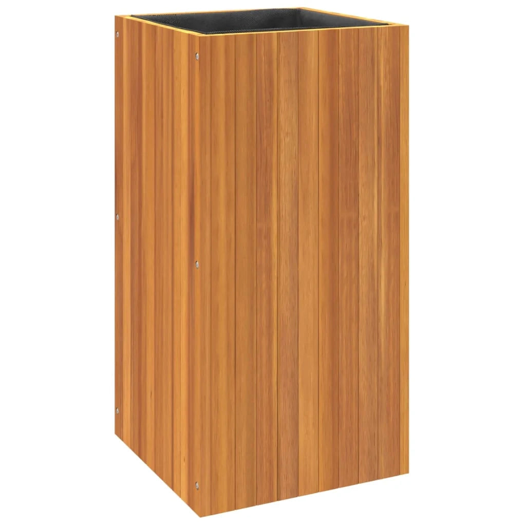 Vassoio per fioriera aiuola rialzata piante fiori terrazza giardino 45 x 45 x 90 cm legno massello di acacia marrone 02_0037619