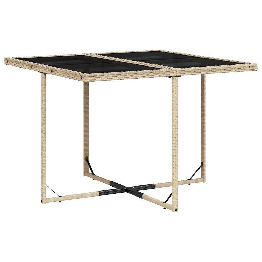 Set Pranzo da Giardino 9 pz con Cuscini Beige Misto Polyrattan 3211740