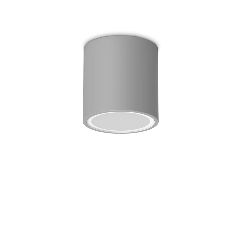 TECHO ROUND FARETTO DA SOFFITTO PER ESTERNO IP54 1 LUCE GU10 D.9CM GRIGIO