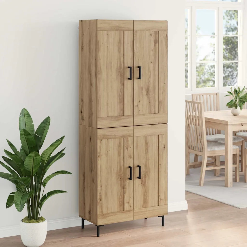 Credenza 2 pcs Rovere artigianale Legno multistrato 3415912