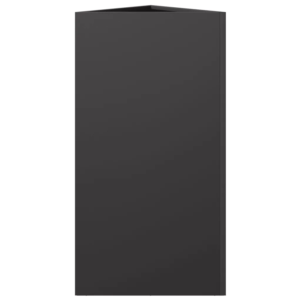 vidaXL Fioriera da Giardino Nera Triangolare 40x34,5x70 cm in Acciaio