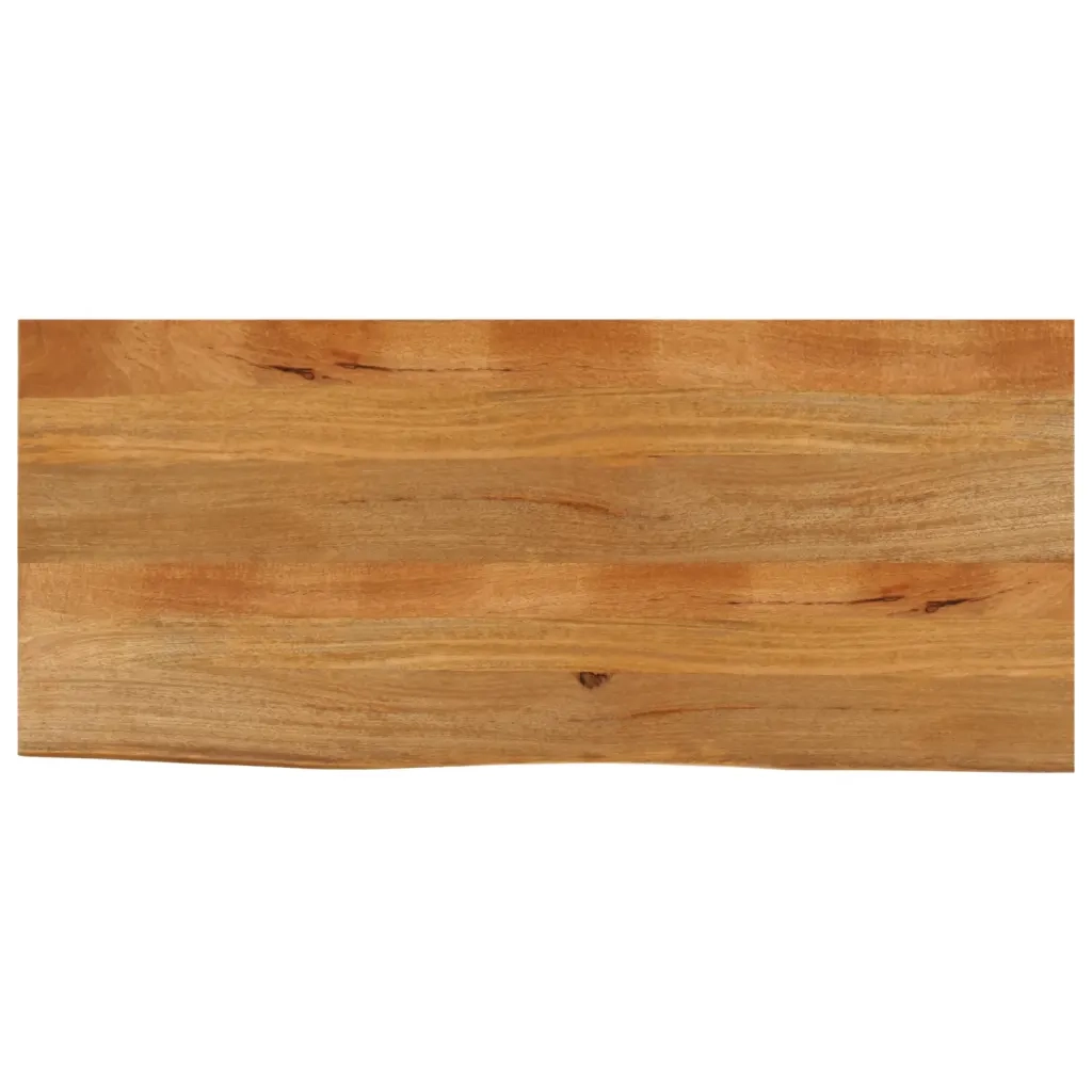 Dessus de table à bord vivant 140x60x2,5cm bois massif manguier