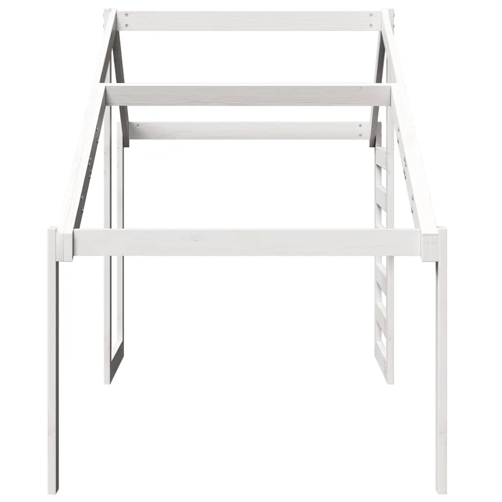 Tetto per Letto Bambini Bianco 198x97x113cm Legno Massello Pino