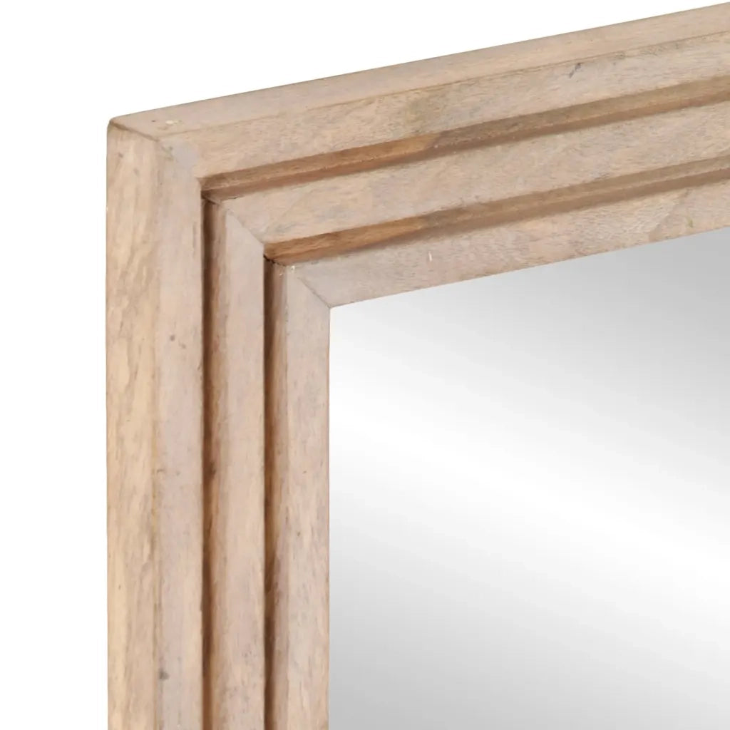 vidaXL Specchio da Bagno 50x70 cm in Legno Massello di Mango e Vetro
