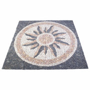 Piastrelle Mosaico Motivo Sole Multicolore 120 x 120 cm Marmo 42033517