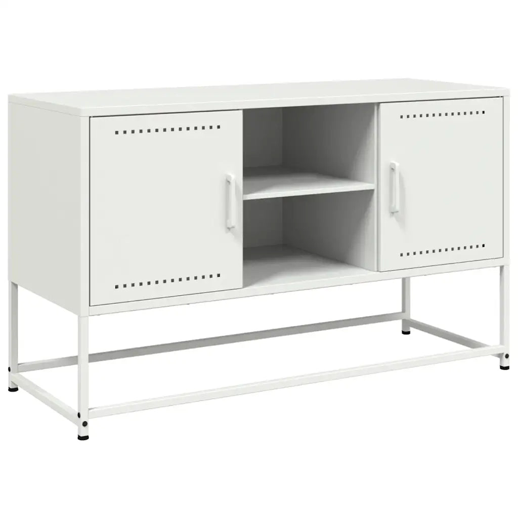 Mobile TV Bianco 100,5x39x60,5 cm in Acciaio 846517