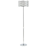 Lampada da pavimento in color argento e cristallo moderna in stile glam salotto camera da letto ingresso cameretta