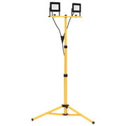 Faretto a LED con Treppiede 2x50 W Bianco Caldo