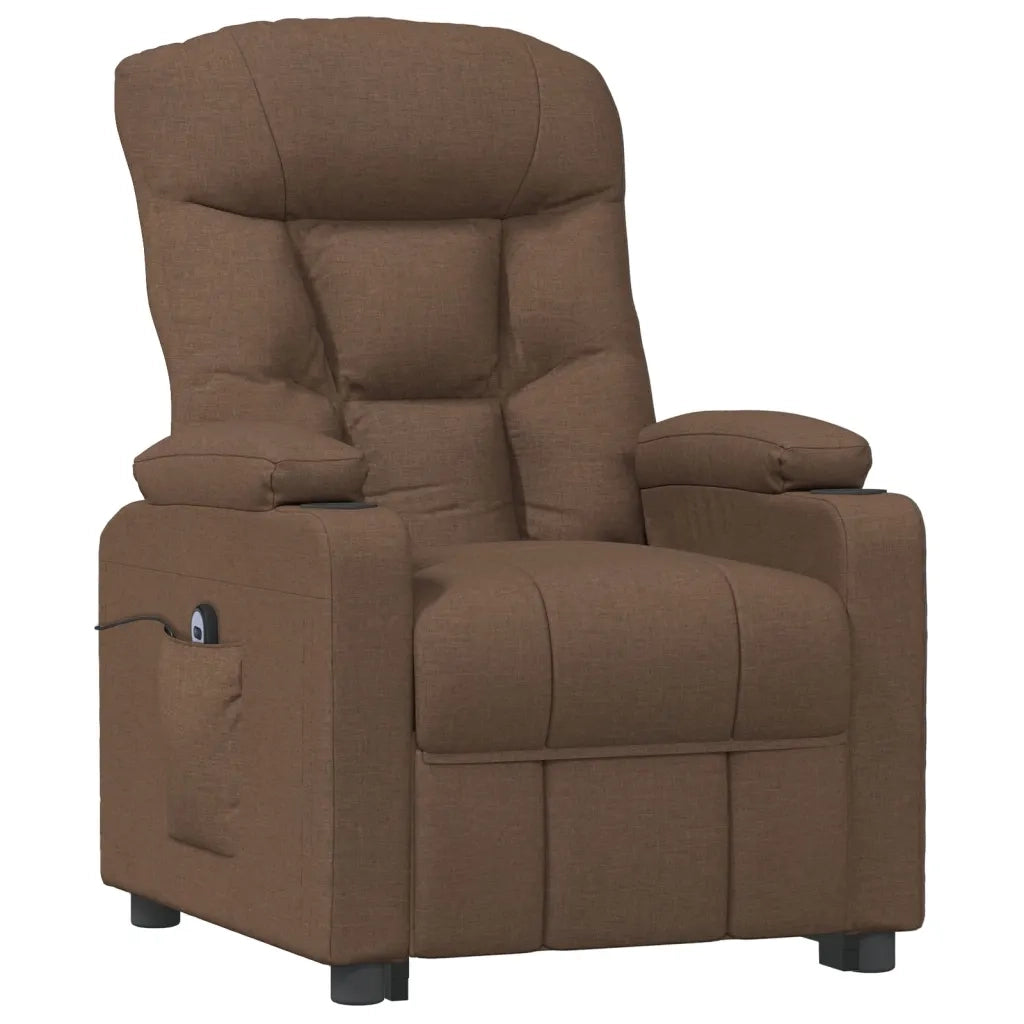 Poltrona Elettrica Reclinabile Marrone in Tessuto cod mxl 62924