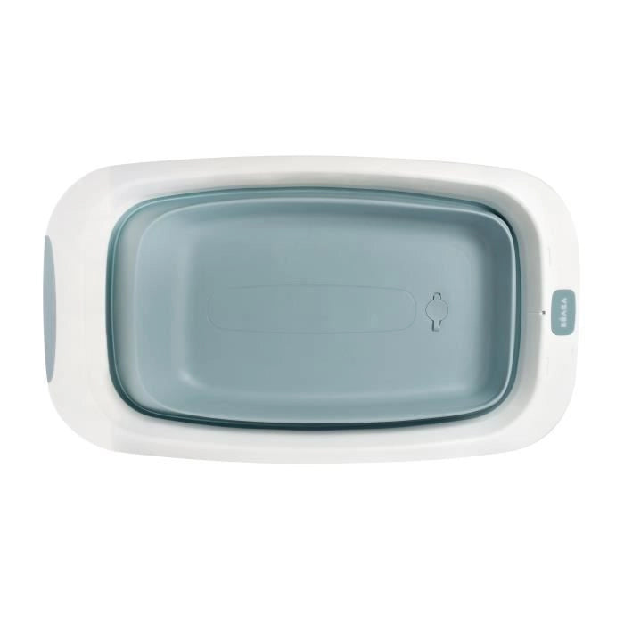 BEABA, Vasca da bagno pieghevole - 920403 - Vasca da bagno Eazy Pop Camélé'O - Blu baltico