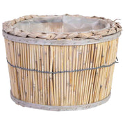 Cesto rotondo in bambù marrone 24x24x14h cm