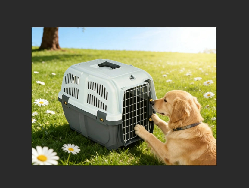 Trasportino per Cani e Gatti ¨C zephmum ¨C Grigio 60x40x40