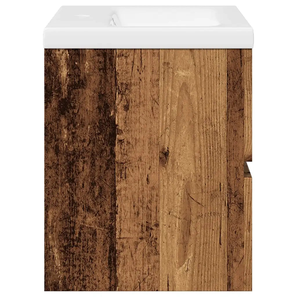Mobile con Lavabo Integrato Legno Antico