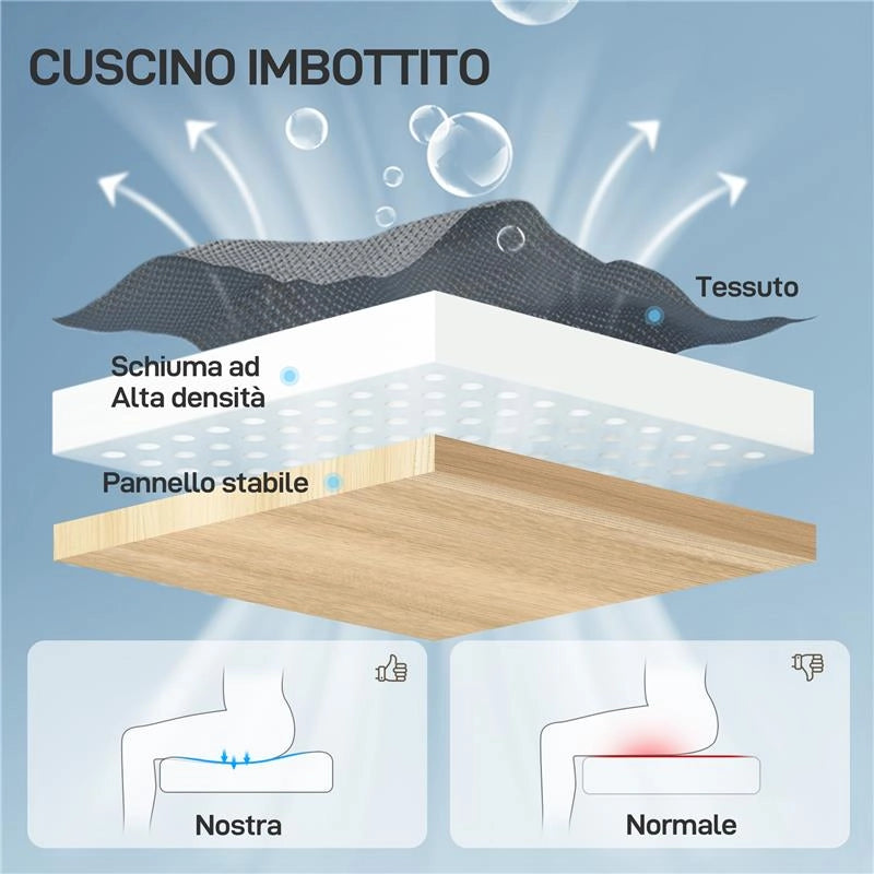 SEDIA DA UFFICIO ERGONOMICA E TRASPIRANTE CON SUPPORTO LOMBARE DINAMICO 4D, 64.5X62.5X112-122 CM, MULTICOLORE