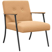 Poltrona | Sedia Relax Beige Tessuto simile alla lana ricci